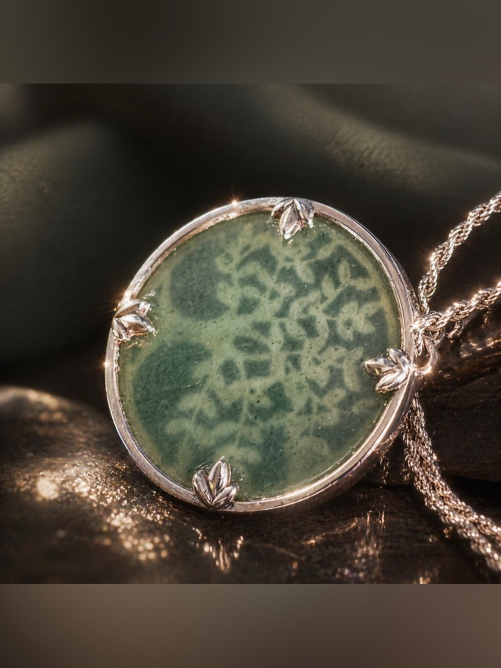 Thomas Sabo Tree of Life Necklace 925 Sterling Silver Green Stone 45cm / 18“ - Picture 8 of 8
